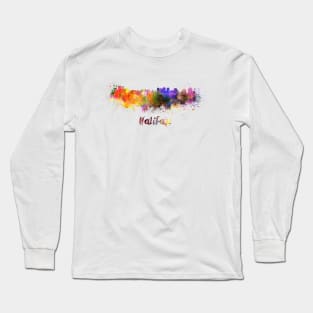 Halifax skyline in watercolor Long Sleeve T-Shirt